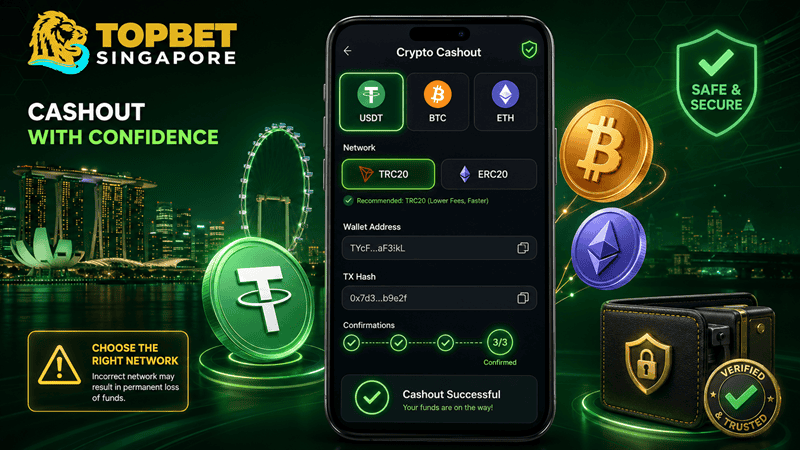 Online Casino Cashout in Singapore: PayNow and Crypto (USDT, BTC, ETH) crypto withdrawal from singapore casinos